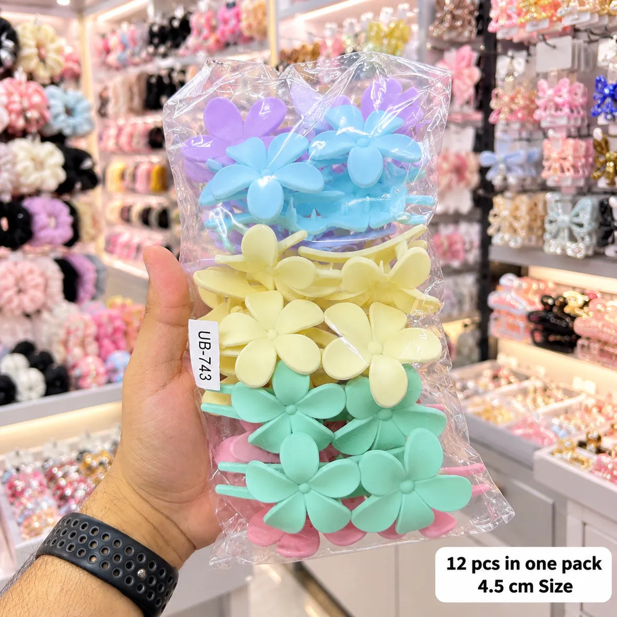 Double Flower Hair Clips (1Dz) – UBKWS4318