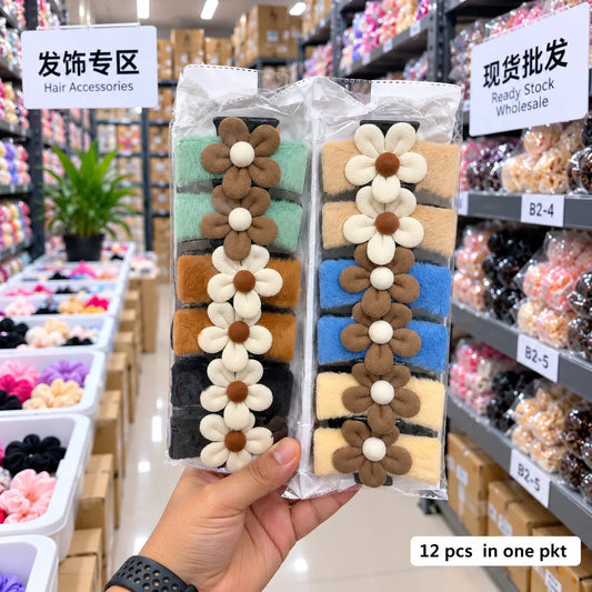 Floral Fuzzy Hair Claw Clip (1Dz) – UBKWS4287