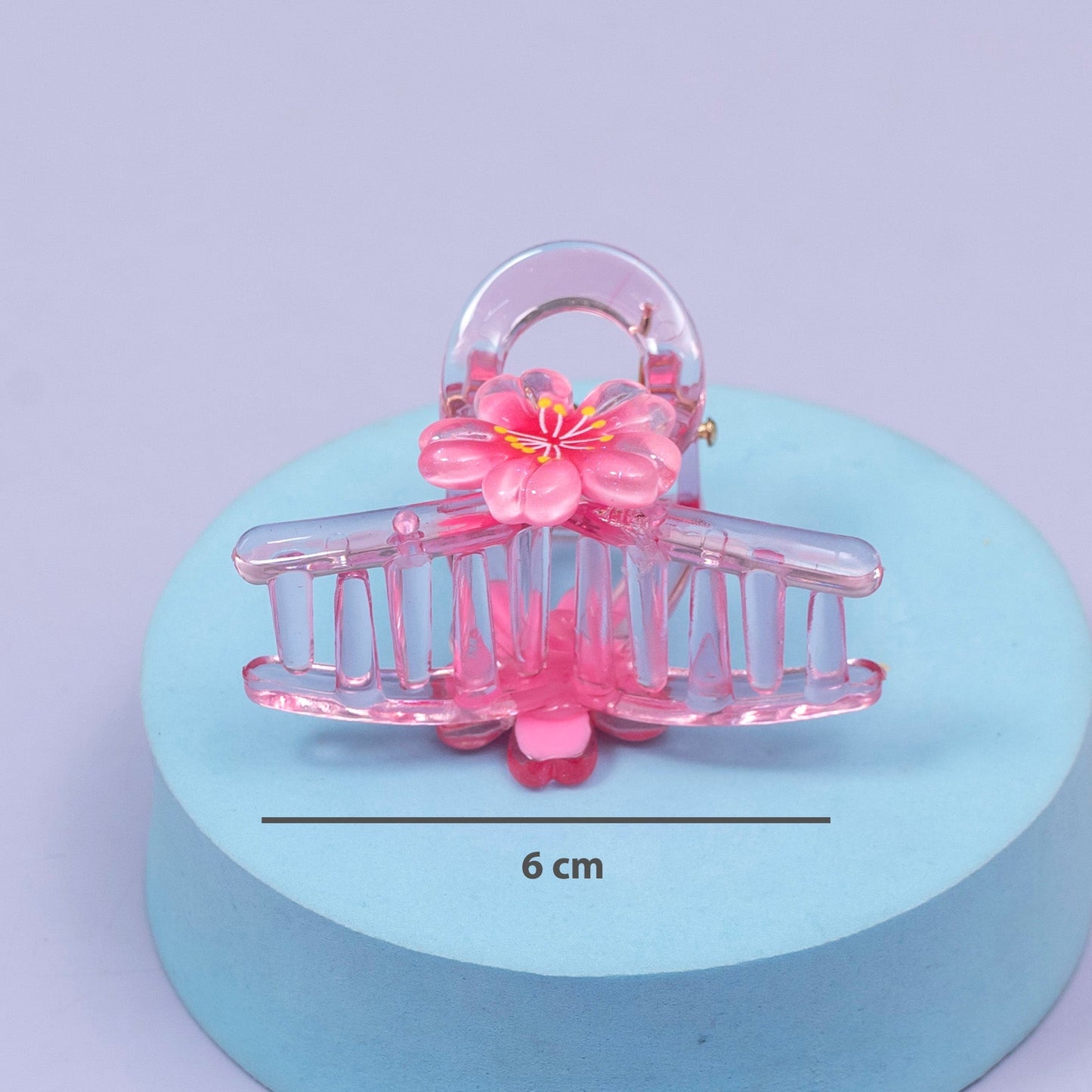 Transparent Floral Hair Claw (1Dz) - UBKWS2715