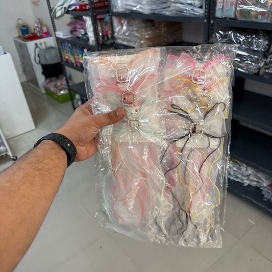 Organza Bow hair pins (12Pcs) - UBKWS987