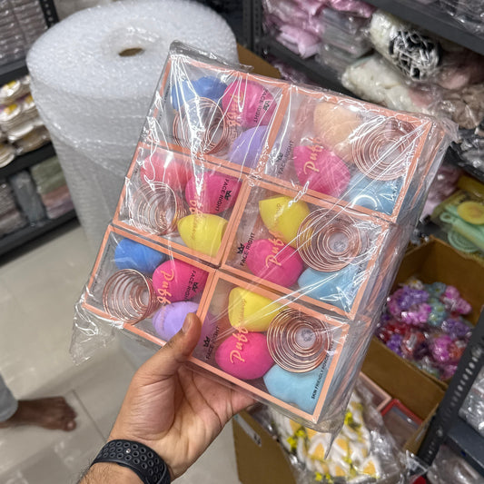 Makeup Sponge Set with stand (3Pcs) - UBKWS907