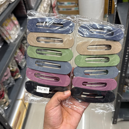 Matte Slide hair claw (12Pcs) - UBKWS1039