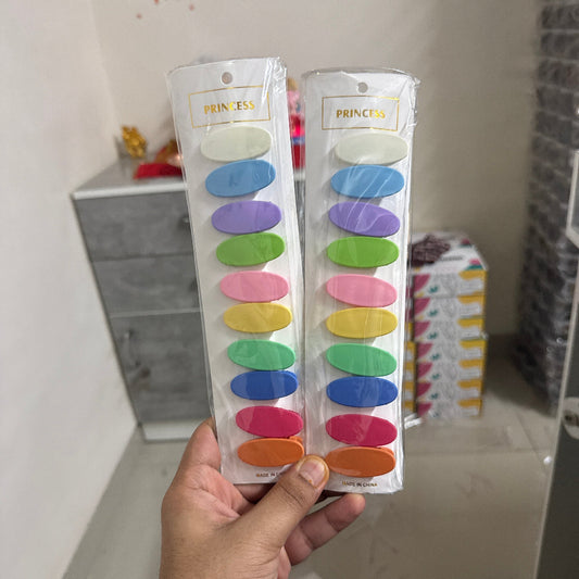 Matte Solid Hair Clip Set (12Pcs) - UBKWS1069