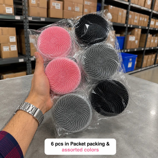 Double side silicon scrubber for body (6Pc) - UB-500