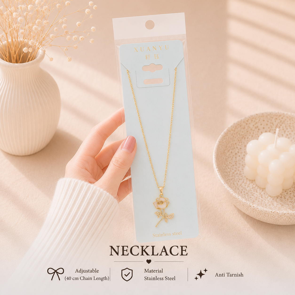 Korean Pendant Necklace - UBKWS3056