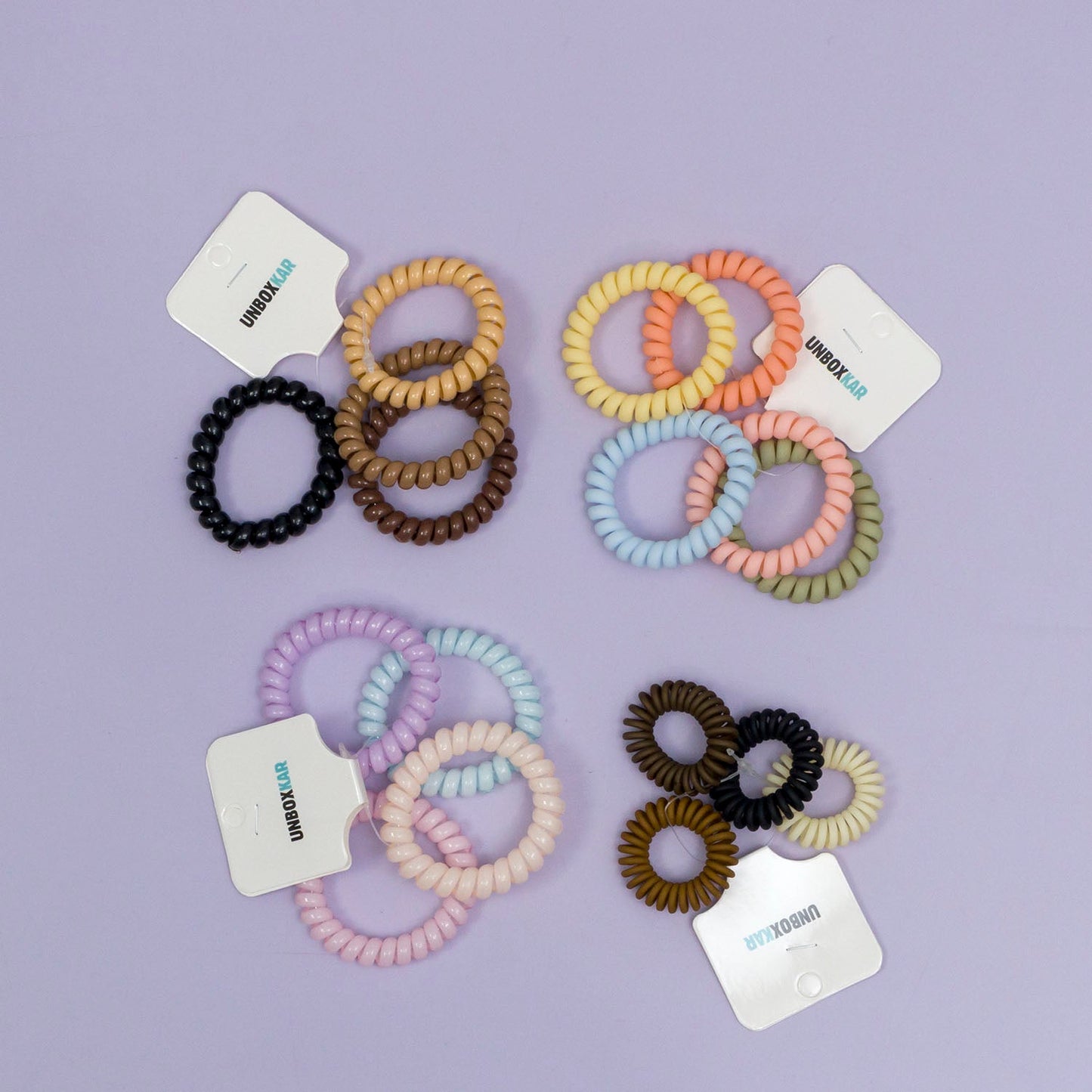 Spiral Hair ties (12 Cards) - UBKWS945