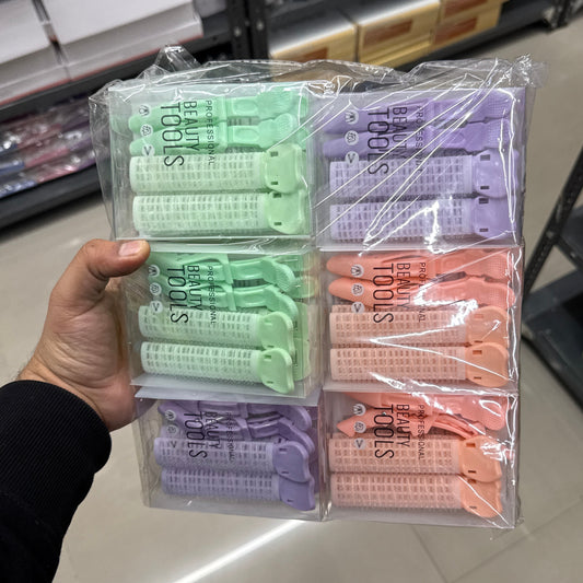 Hair Sectioning Clips & Curl Rollers Set (12 Sets) - UBKWS1081