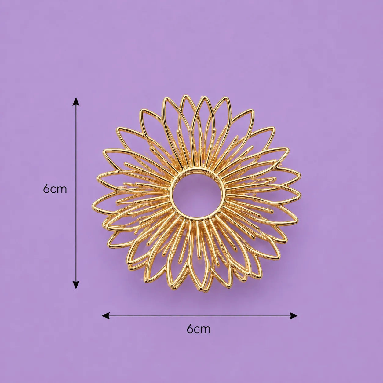 Sunflower metal hair claw (1Dz) - UBKWS2807