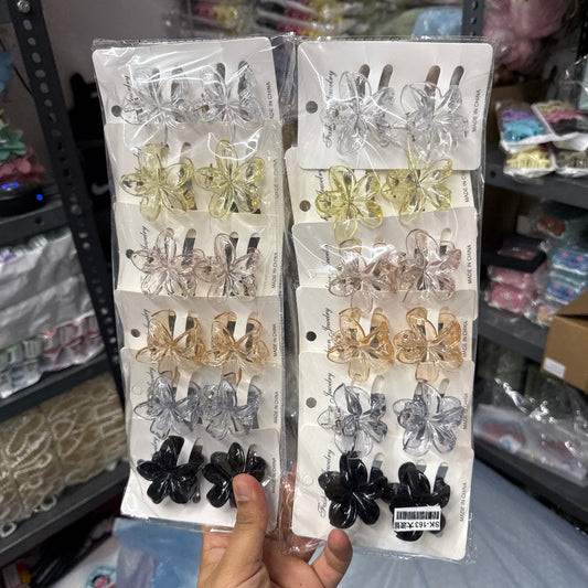 Glossy Mini Flower Hair Claw (1Dz) ā UBKWS2478