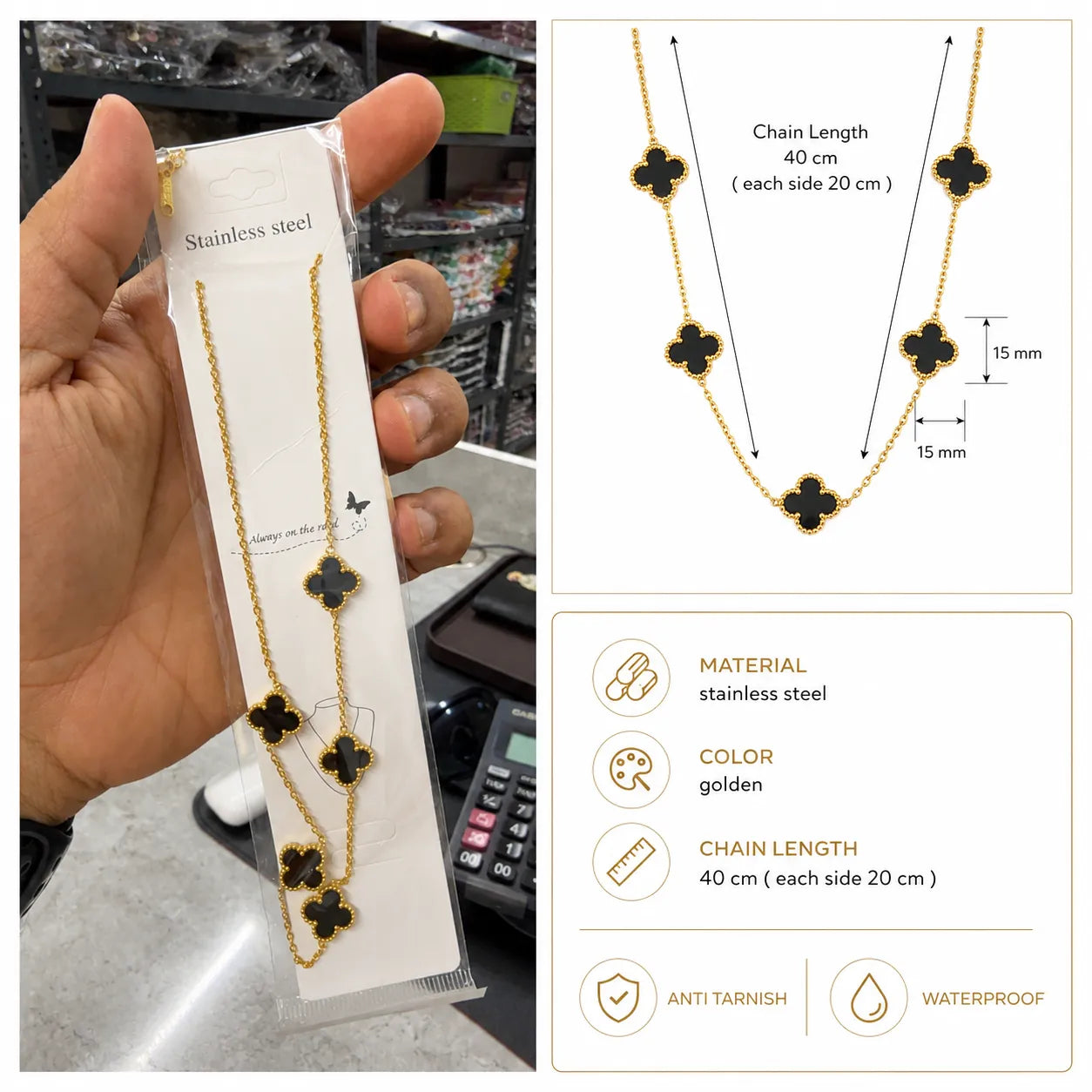 Clover Necklace (1Pc) - UBKWS2994