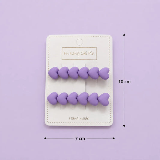 Glossy/matt heart mini hair pins (1Dz) - UBKWS2784