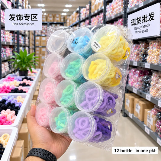 Pastel Mini Hair Ties Jar (1Dz) ā UBKWS4292