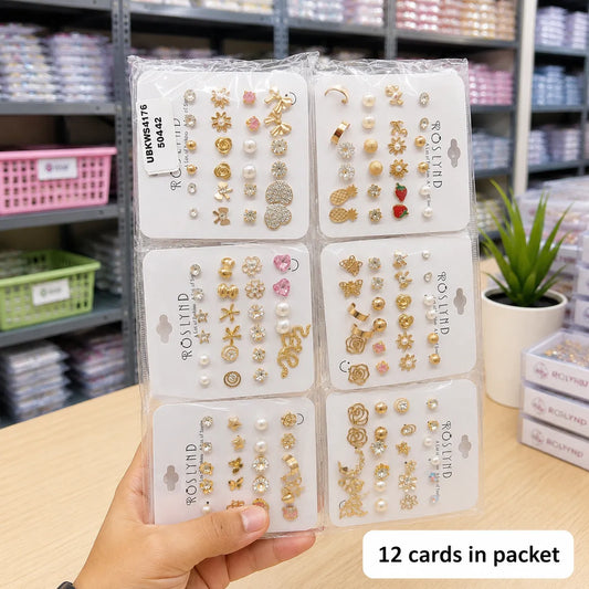 Korean earrings card (1Dz) - UBKWS4176