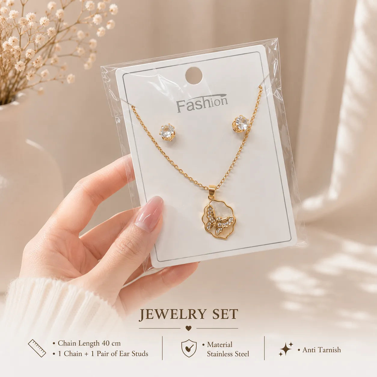 Jewelry Set โ butterfly (1 Set) - UBKWS3026