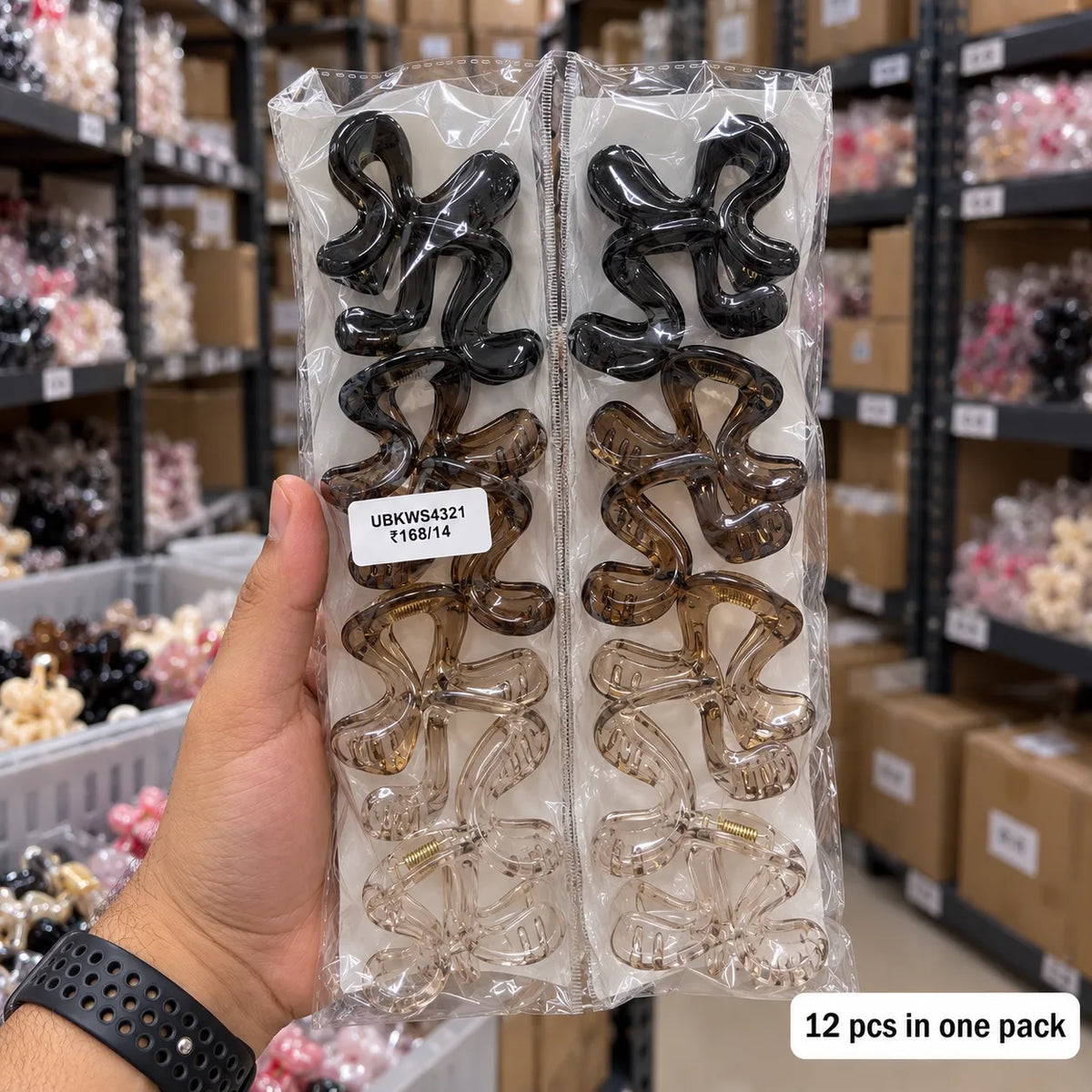 Octo medium hair claw (1Dz) - UBKWS4322