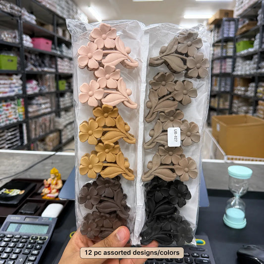 Flower Matt hair claw (1Dz) - UBKWS2925