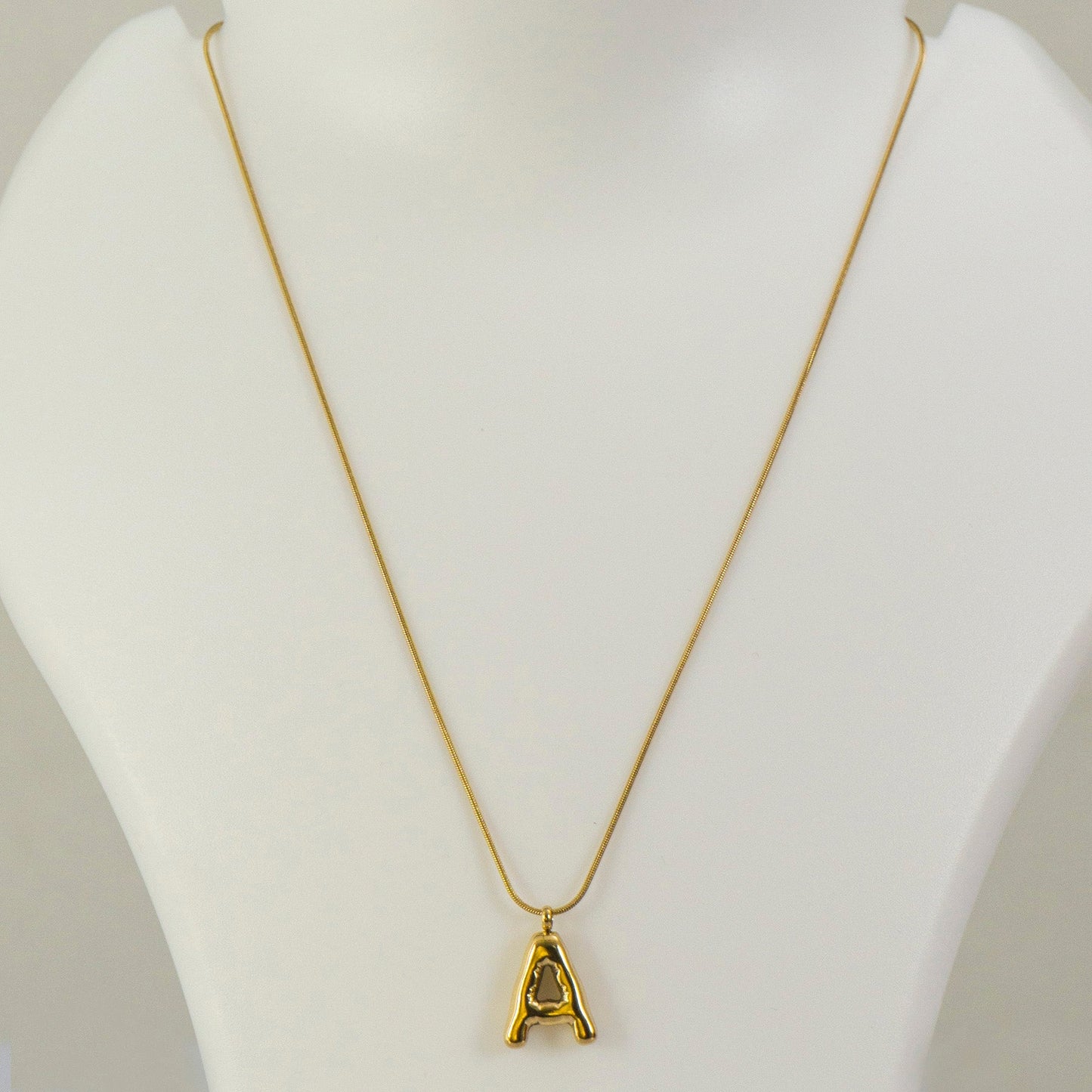 "A'" Anti tarnish Pendant Necklace - UBK3199
