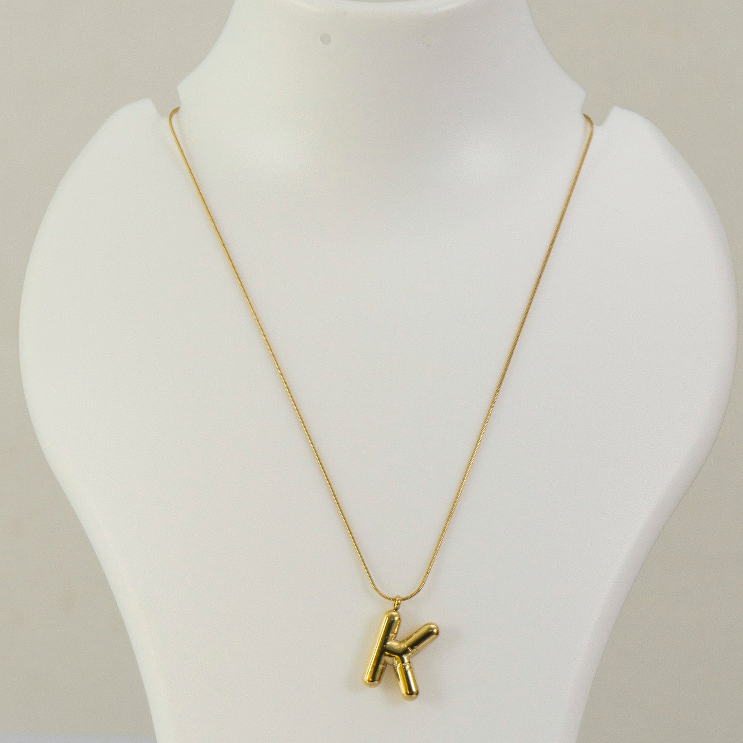 "K'" Anti tarnish Pendant Necklace - UBK3208