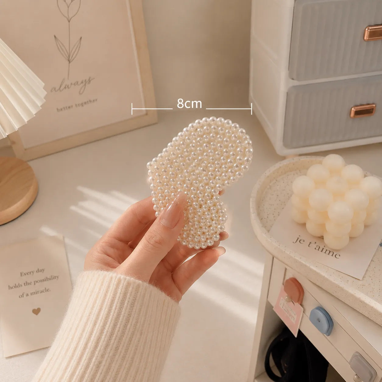 Pearl hair claw (1Dz) - UBKWS408