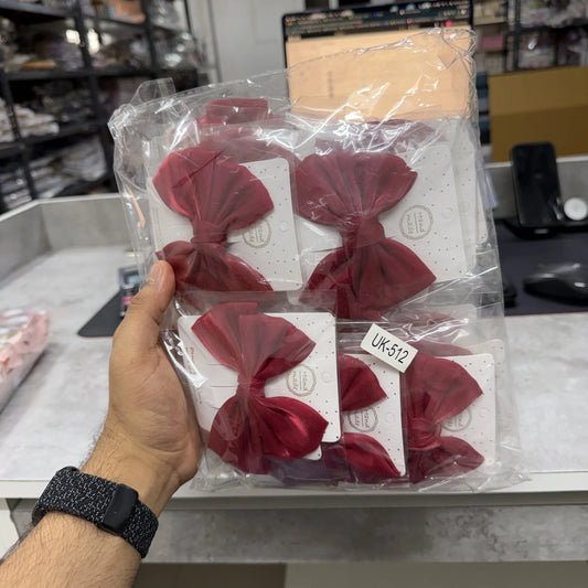 Shiny bow Hair Pin ( Pack of 12 ) - UBKWS388