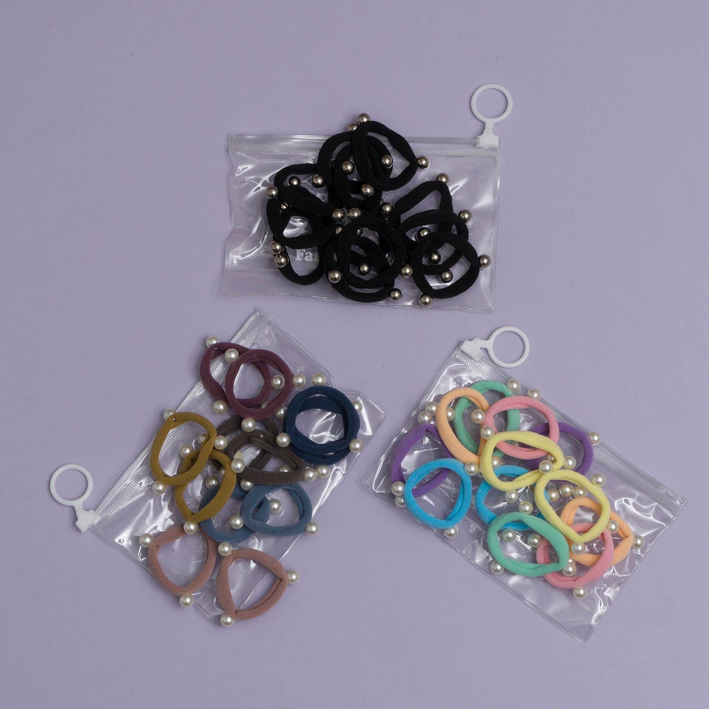 Soft hair ties with zipper (Pack of 12) - UBKWS1014