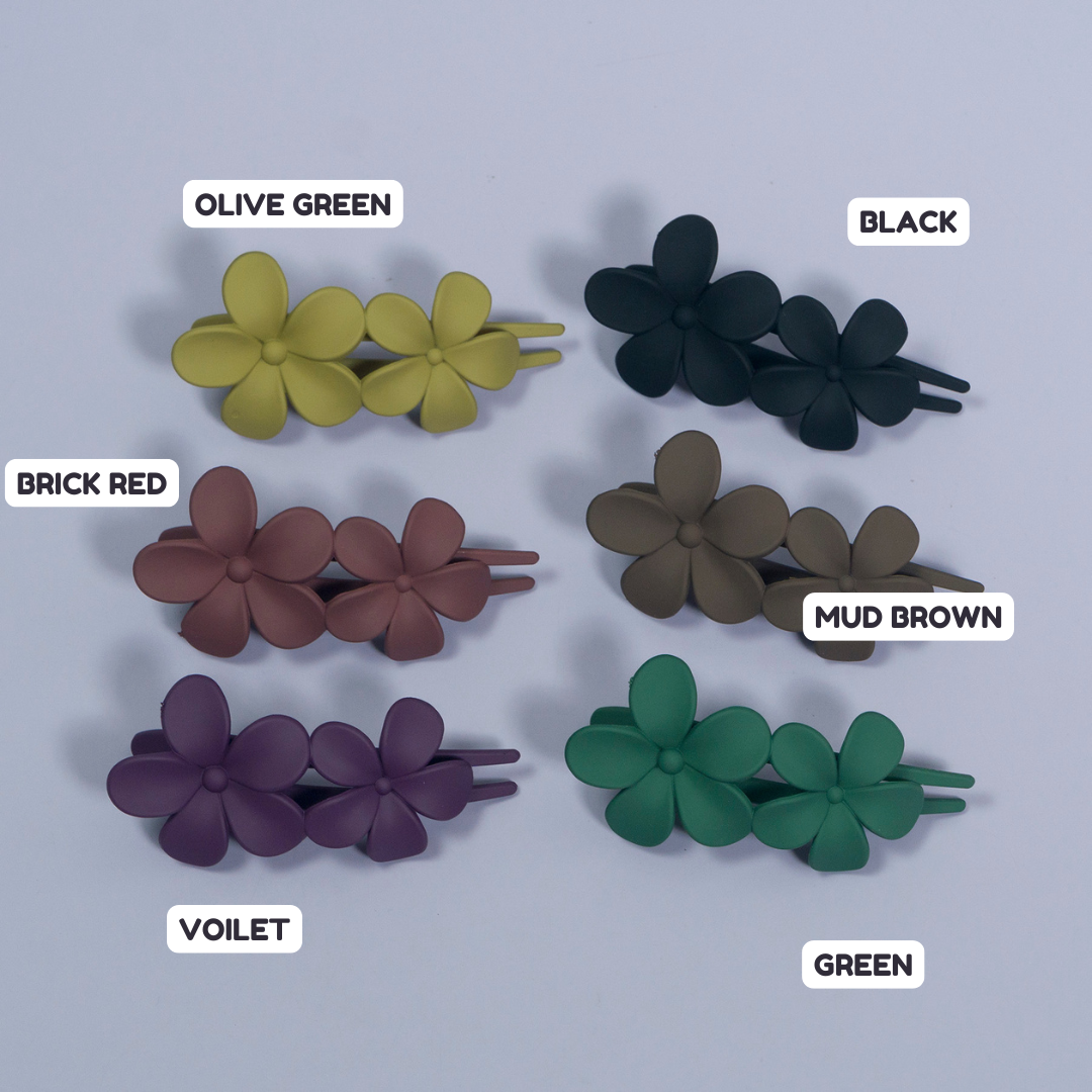 Flower Slide Claw Clip (12Pcs) - UBKWS1102