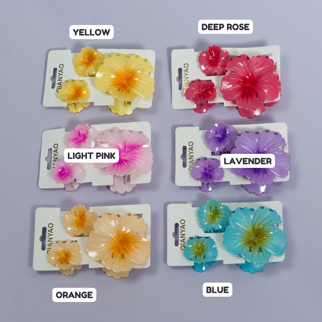 Flower Claw Clip Set (12 Sets) - UBKWS1105