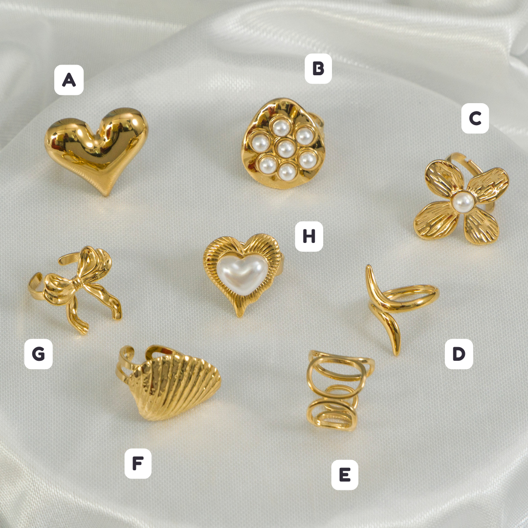 Anti-Tarnish adjustable rings - UBK3178