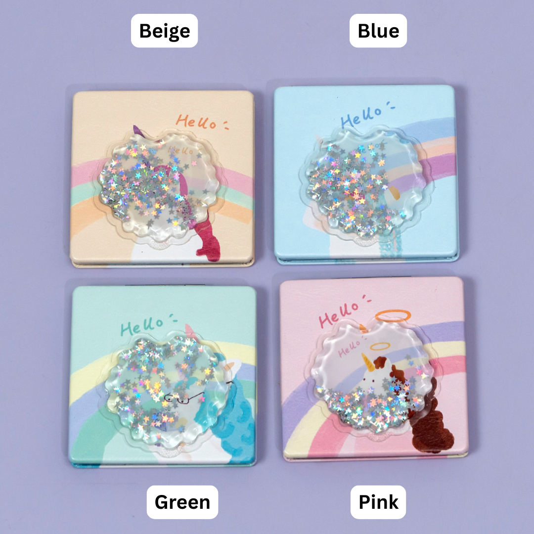Cute Unicorn Square Mirror (1Dz) - UBKWS2563
