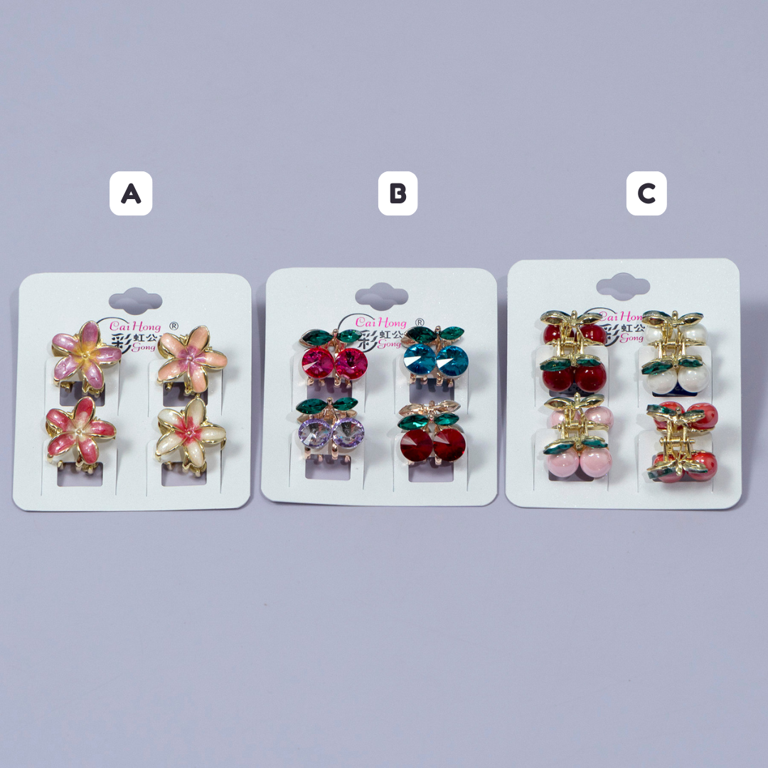 Mini Gemstone Claw Clip Set (12Cards) - UBKWS1223