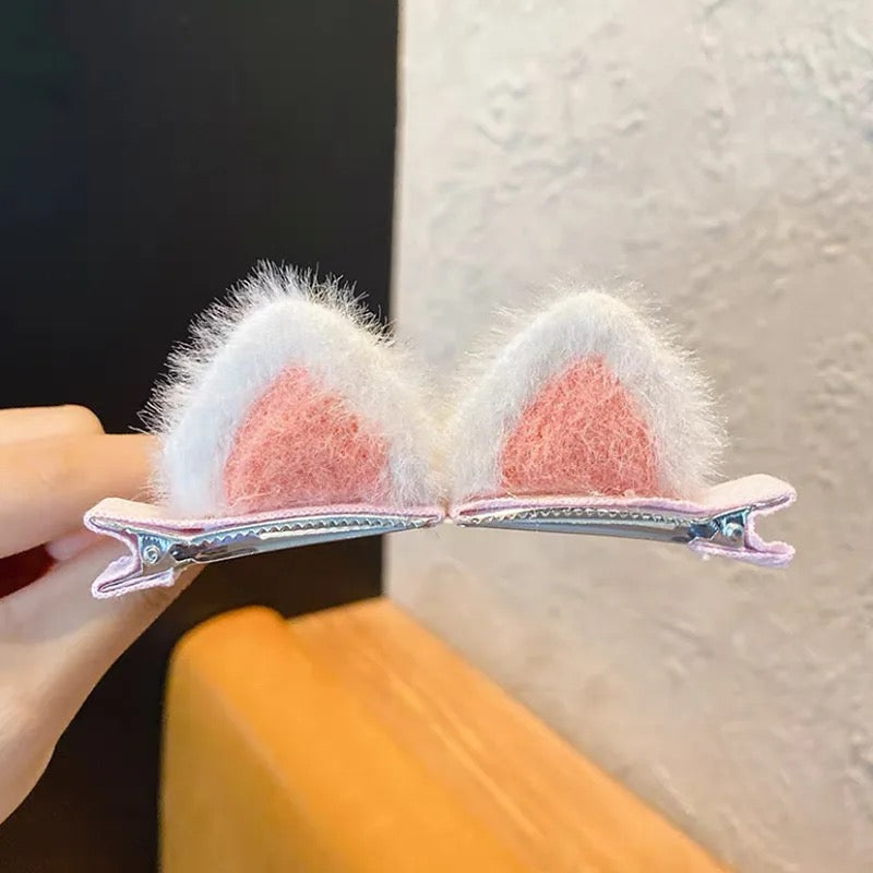Cat Ears Fur Hair Pin (12sets) - UBKWS1235