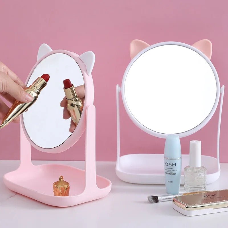 Makeup Mirror with tray 360ยฐ - UBK2217 - Unboxkar.in