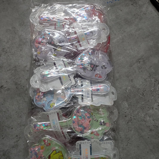 Paws Glitter mini Hair Brush ( Pack of 12 )- UBKWS431