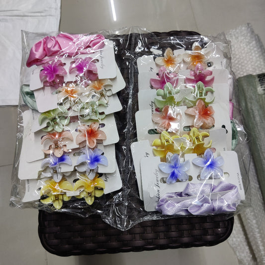 Scrunchies + 2 Mini Claws (12 Sets) - UBKWS1030