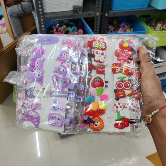 Kids Cartoon Hair Clip Set (1Dz) - UBKWS2561