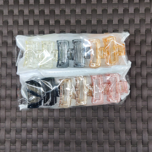 Mini Transparent Hair Claw Clip Set (1Dz) - UBKWS2204