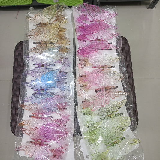 Butterfly Hair Claw Set (1Dz) - UBKWS2527