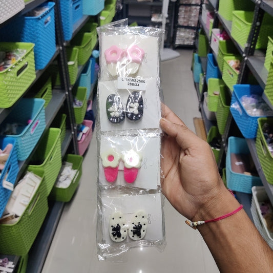 Mini Flower & Bow Hair Clips (1Dz) - UBKWS2500