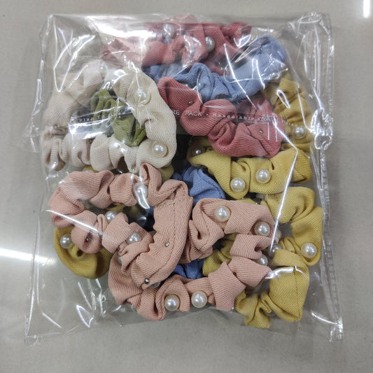 Pearl Studded Scrunchie (1Dz) - UBKWS2578