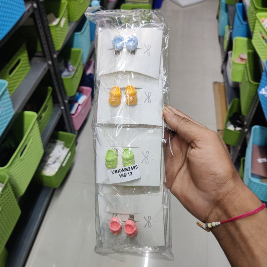 Mini Cute Shoe Hair Clips Set (1Dz) - UBKWS2499