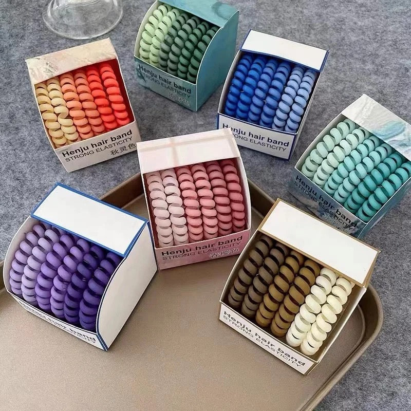 Spiral Hair Rubber Band ( Pack of 12 ) - UBKWS381