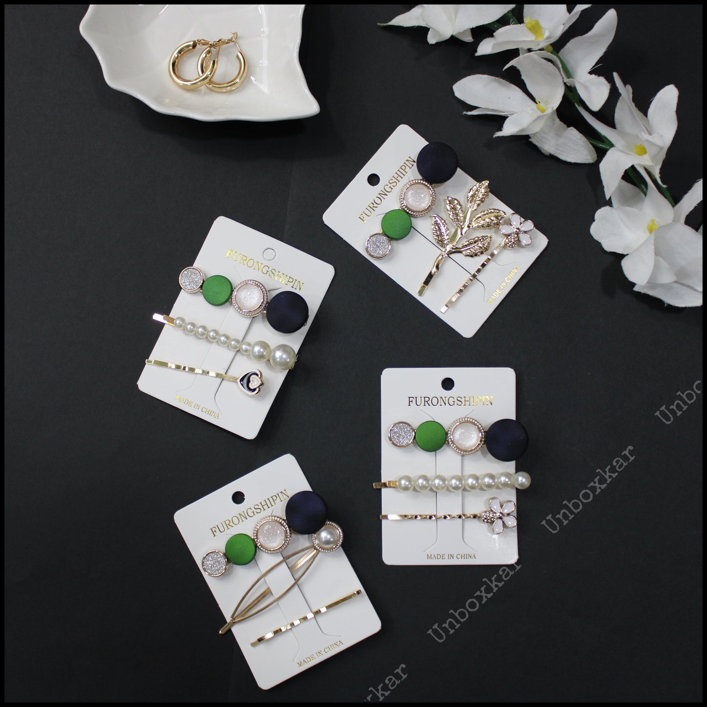 Assorted Hair Pins Card ( Pack of 12 ) - UBKWS98