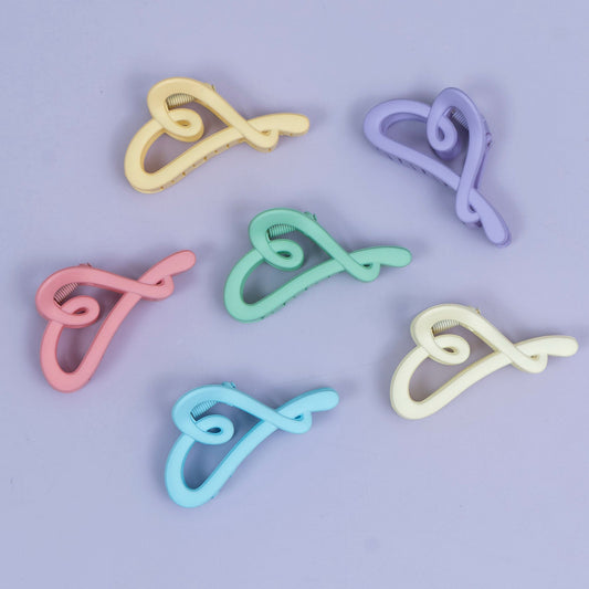 Matte Heart Shape Hair Claw (1Dz) - UBKWS2465