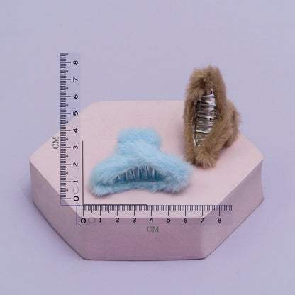Korean Style Mini Fur Hair Claw (12 Pcs) - UBKWS961