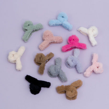 Korean Style Fur Hair Claw (12 Pcs) - UBKWS963