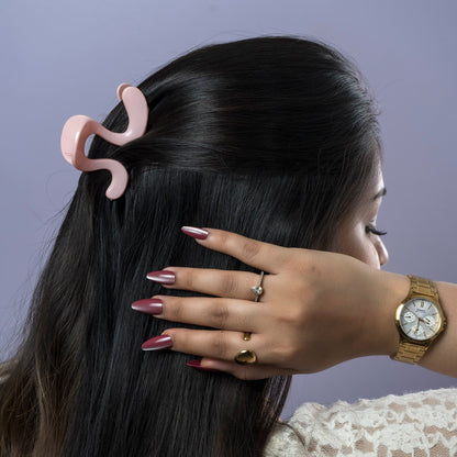 Glossy Omega Shape Hair Claw (1Dz) - UBKWS2467