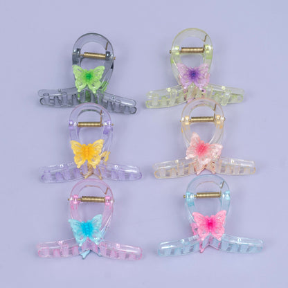 Butterfly Transparent Mini Hair Claw (1Dz).- UBKWS2417