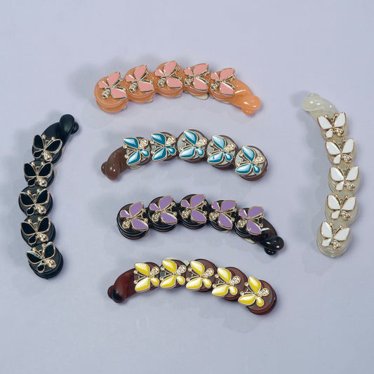 Butterfly Charm Banana Clip (12Pcs) - UBKWS1094