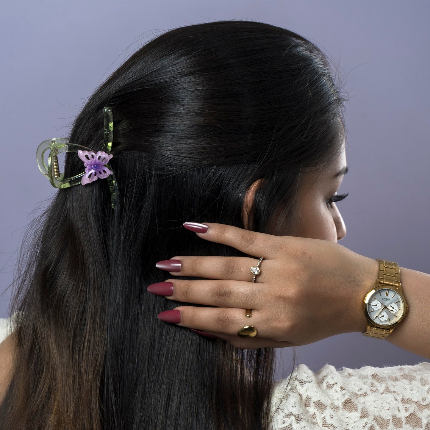 Butterfly Transparent Mini Hair Claw (1Dz).- UBKWS2417