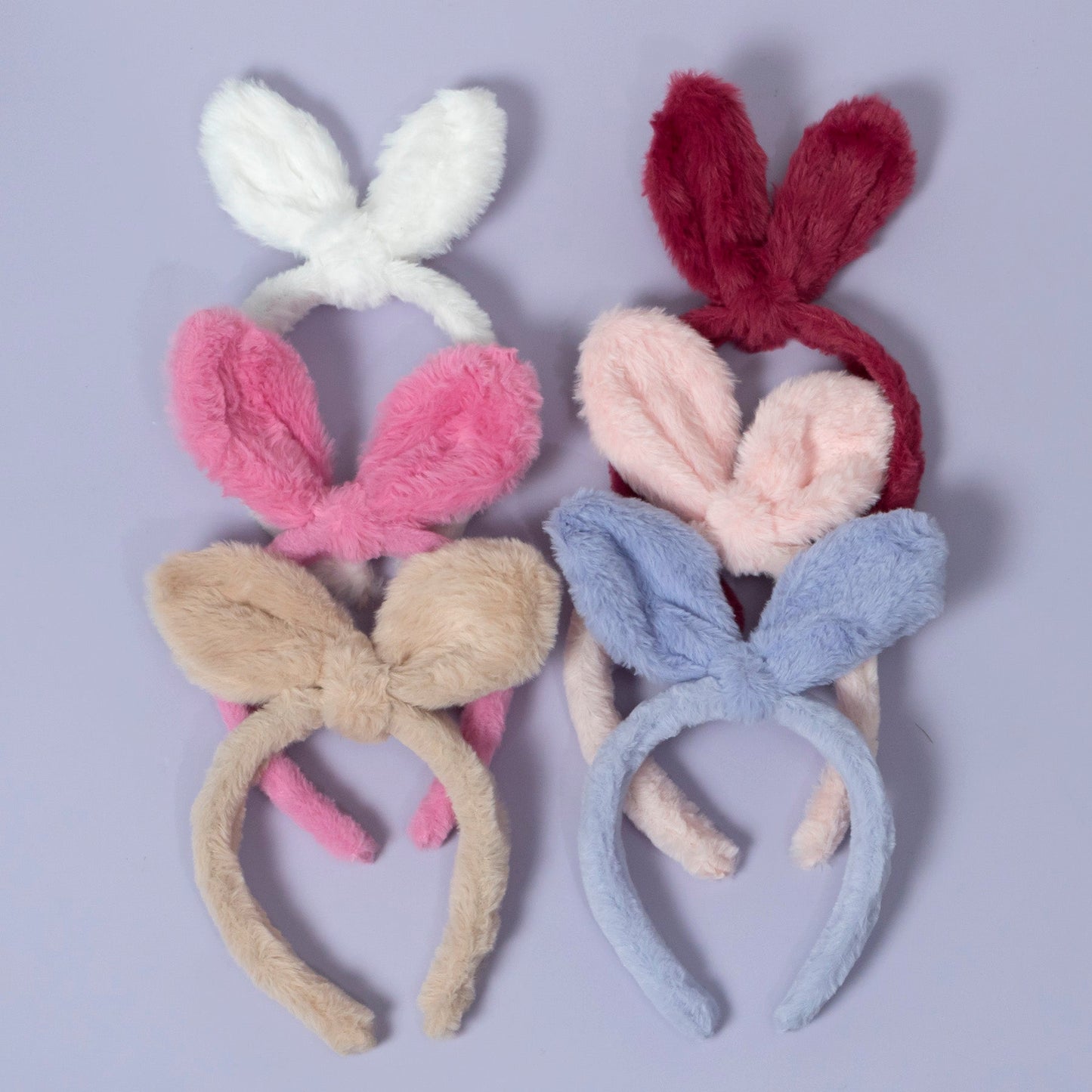 Furry Bunny Ear Headband (12Pcs) - UBWS1238